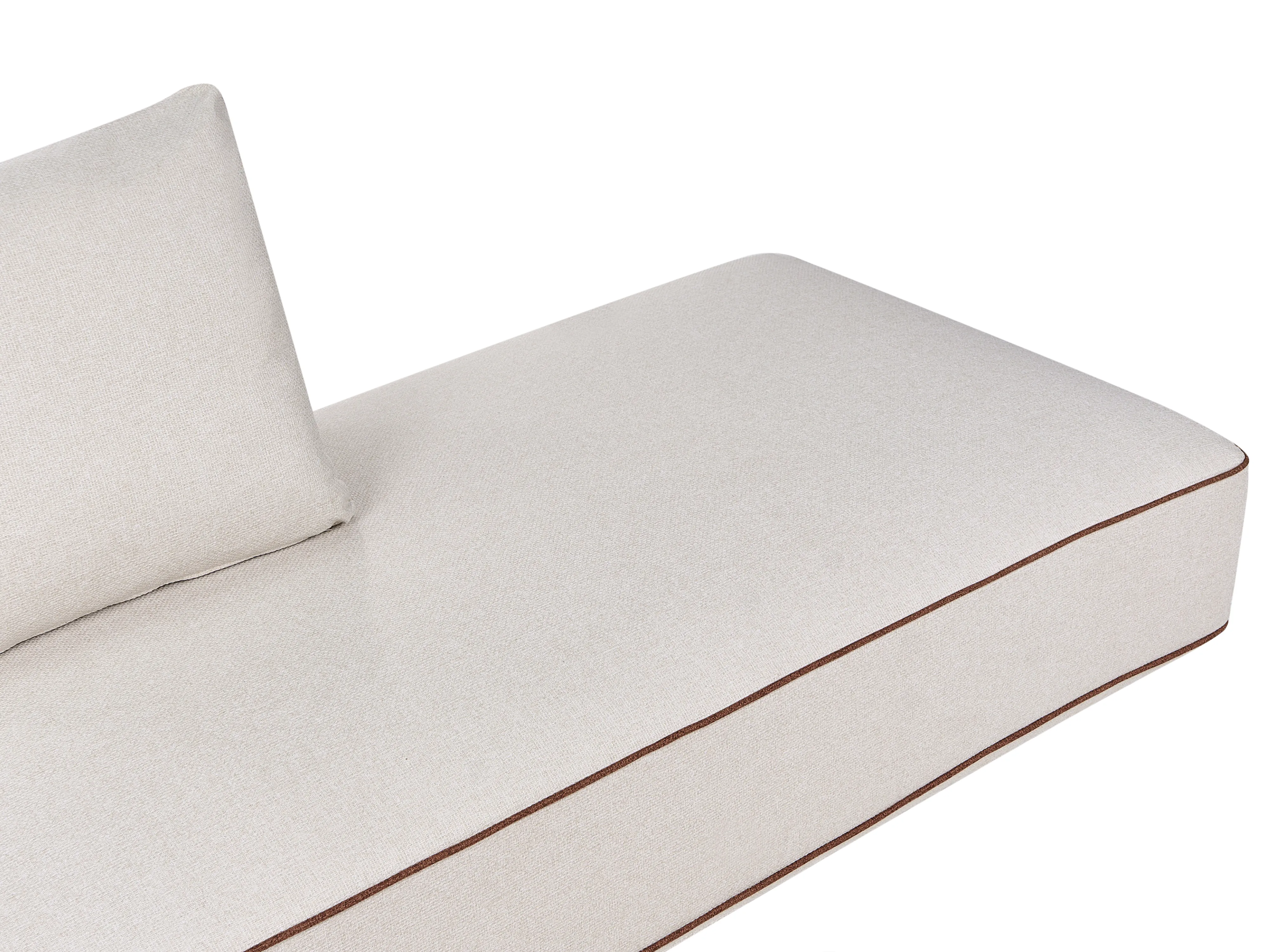 Chaise longue SEILLANS Stof Lichtbeige
