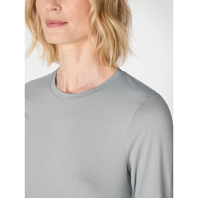 Damen-Langarmshirt, Salbeigrün