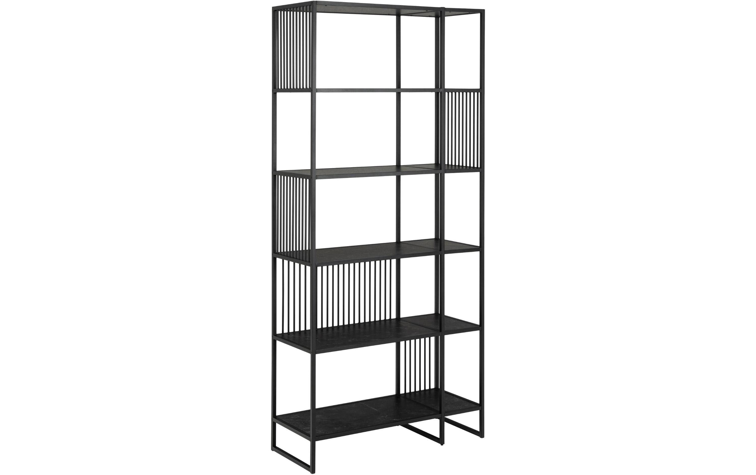 Regal Strington 85 x 35 x 185 cm, Schwarz<br>Bücherregal
