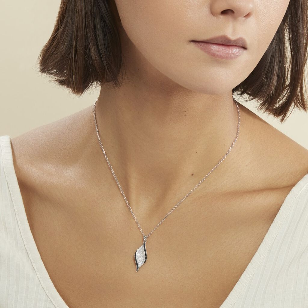 Collier Averill Argent Blanc Oxyde De Zirconium