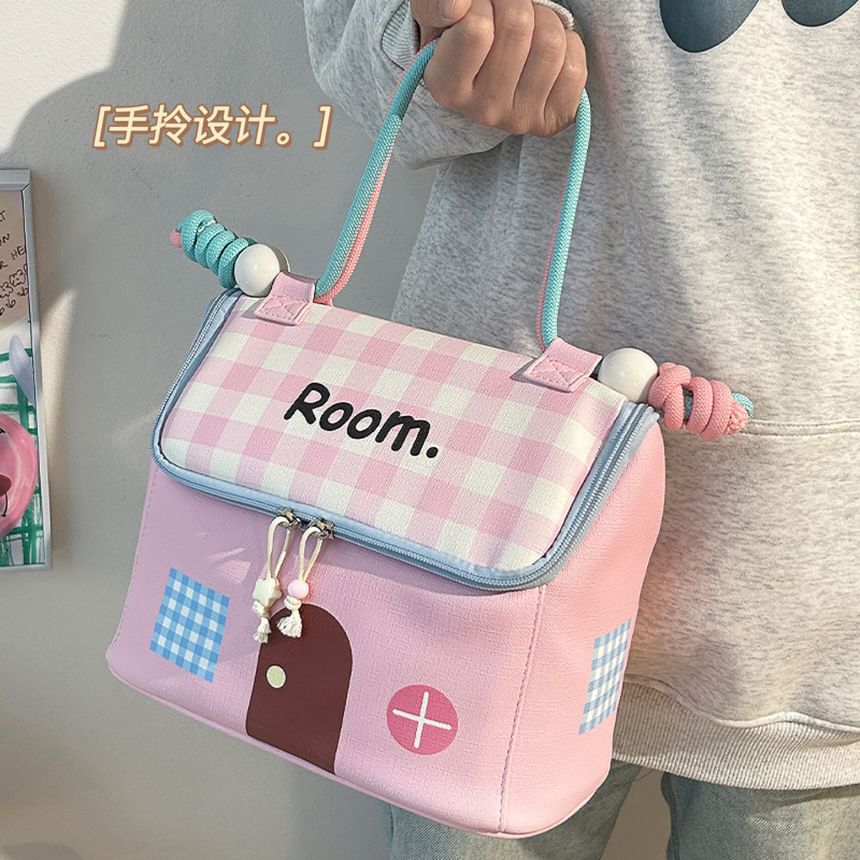 Momoi - Huis geruite lunchboxtas