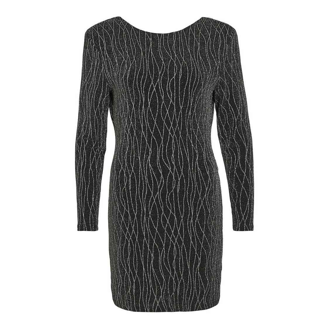VILA<br>Vestido com glitter, decote em V nas costas
