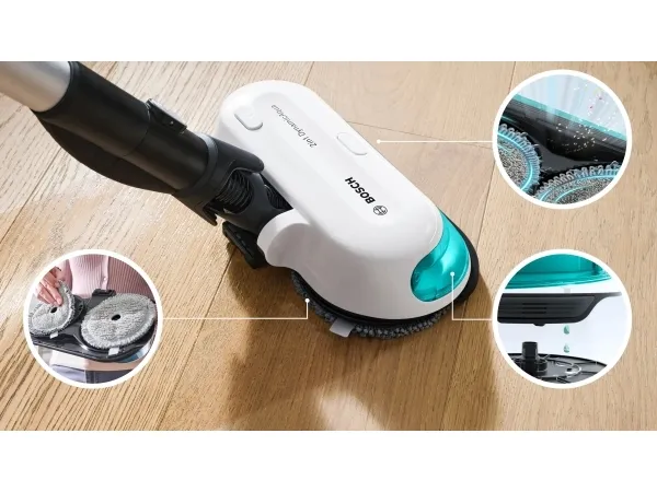 Bosch Unlimited 7 BCS71HYG1 - Støvsuger - pind/håndholdt (2-i-1) - uden pose - ledningsfri - hvid - 1 batteri, inkluderet oplader