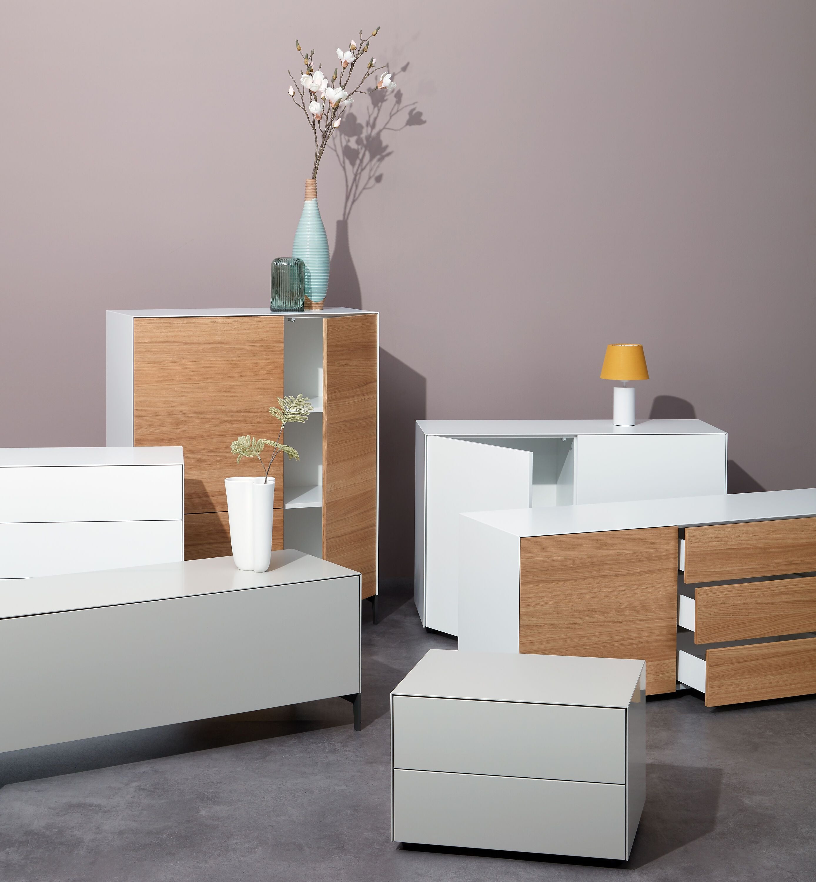 LUX Kommode - Taupe / B: 120.0 cm x T: 46.0 cm x H: 68.0 cm