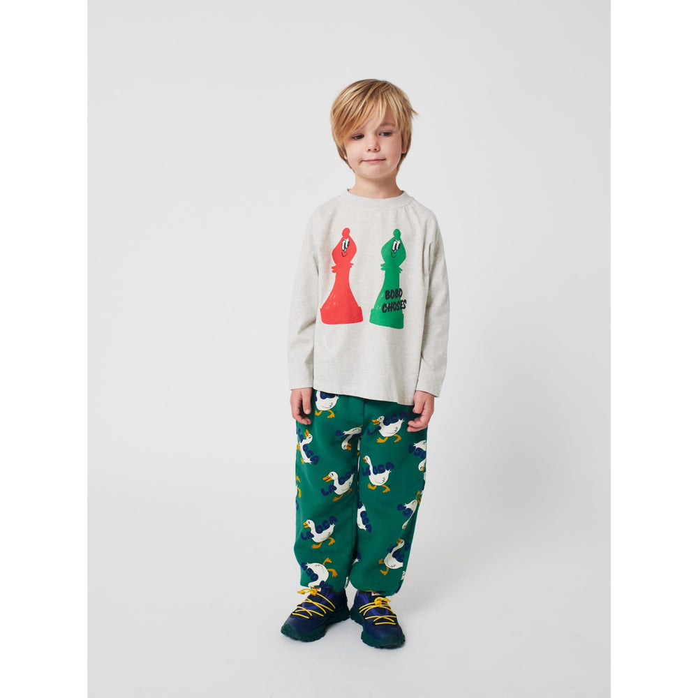 Køb Bobo Choses Light Heather Grey Checkmate Bluse