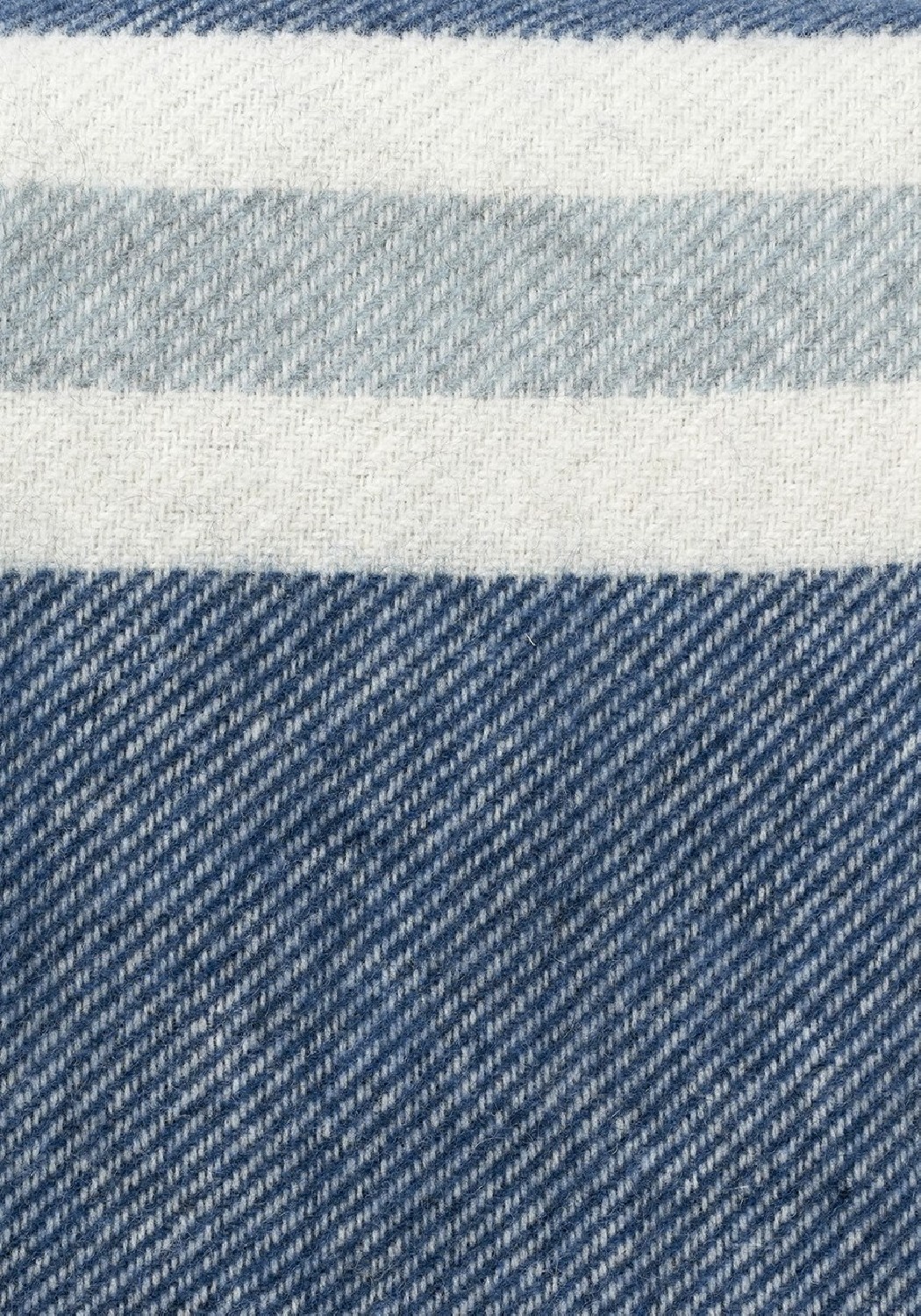 Klippan Yllefabrik Wolldecke  Gotland Stripe Petrol