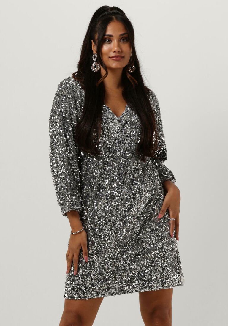 NOTRE-V zilveren notre-v mini jurk nv celina dress
