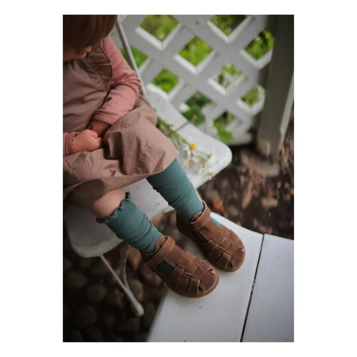Petit Nord Sandales Scratchs Classic Suede | Marron