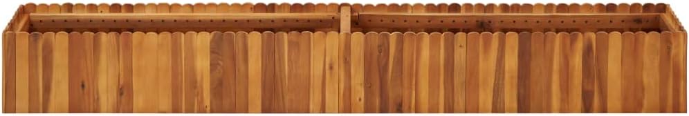 Garten-Hochbeet 200x30x25 cm Massivholz Akazie,jiangboyue-45920
