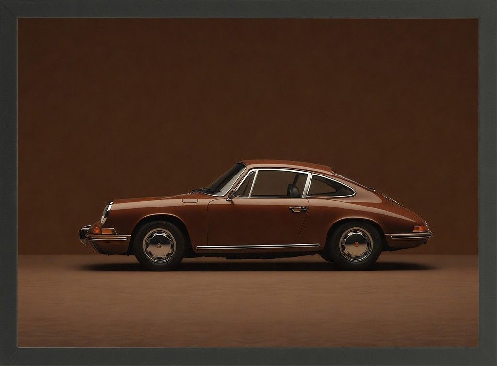 Art Print Brown Porsche