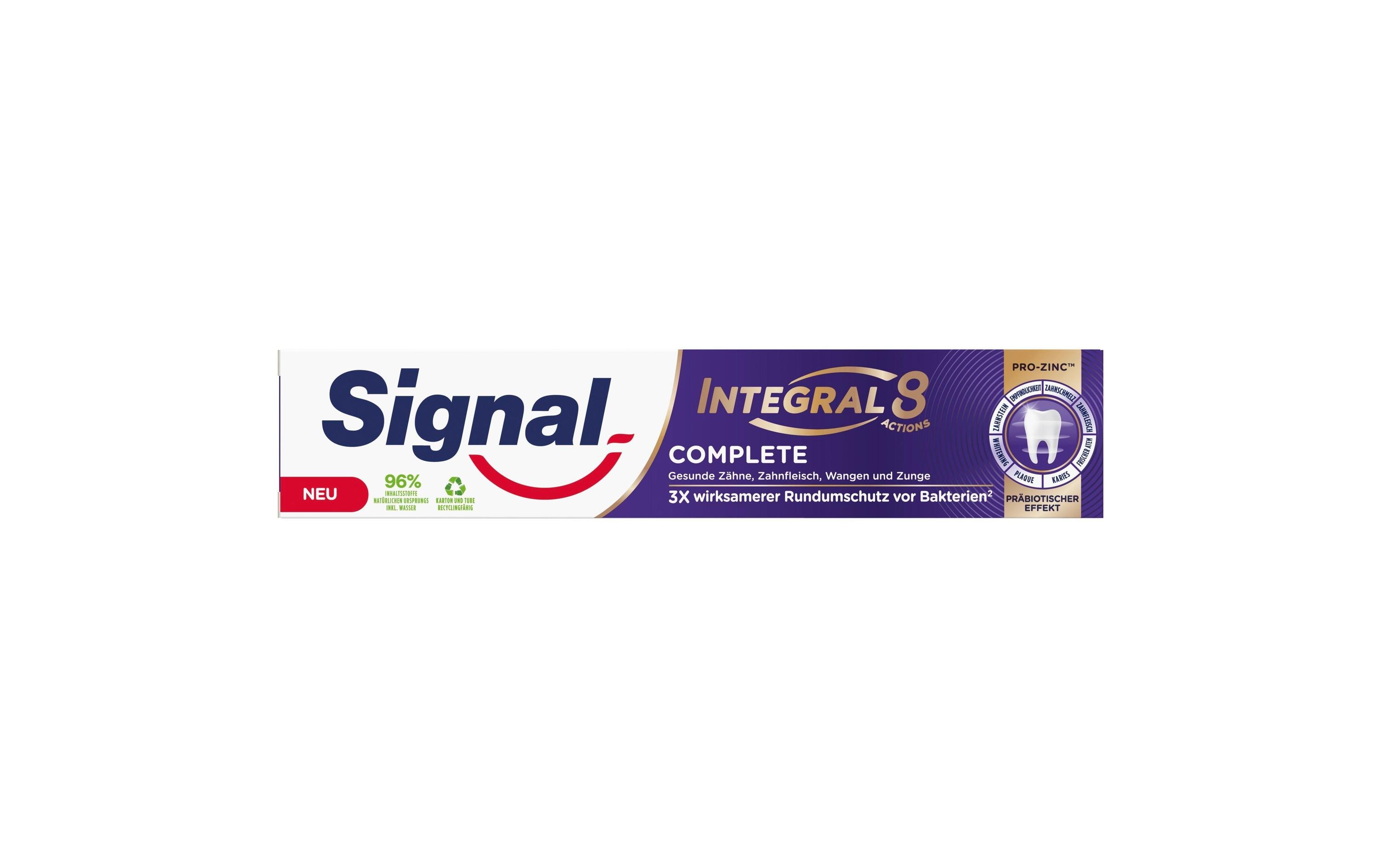 Zahnpasta Integral 8 Complete 75 mlZahncreme reinigt gründlich und schonend