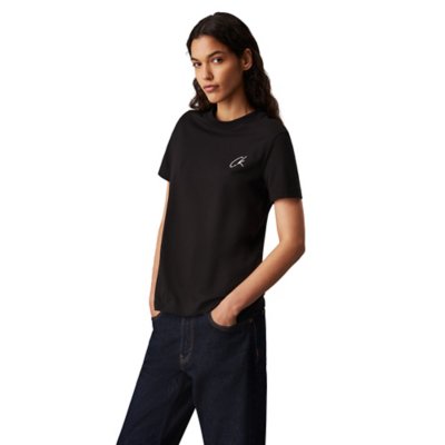 Tee-shirt à manches courtes femme Embroidered Ck Regular CALVIN KLEIN