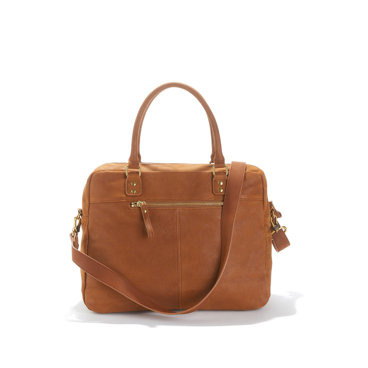 NAT & NIN<br>Bolsa de couro com zíper e vários bolsos MACY
