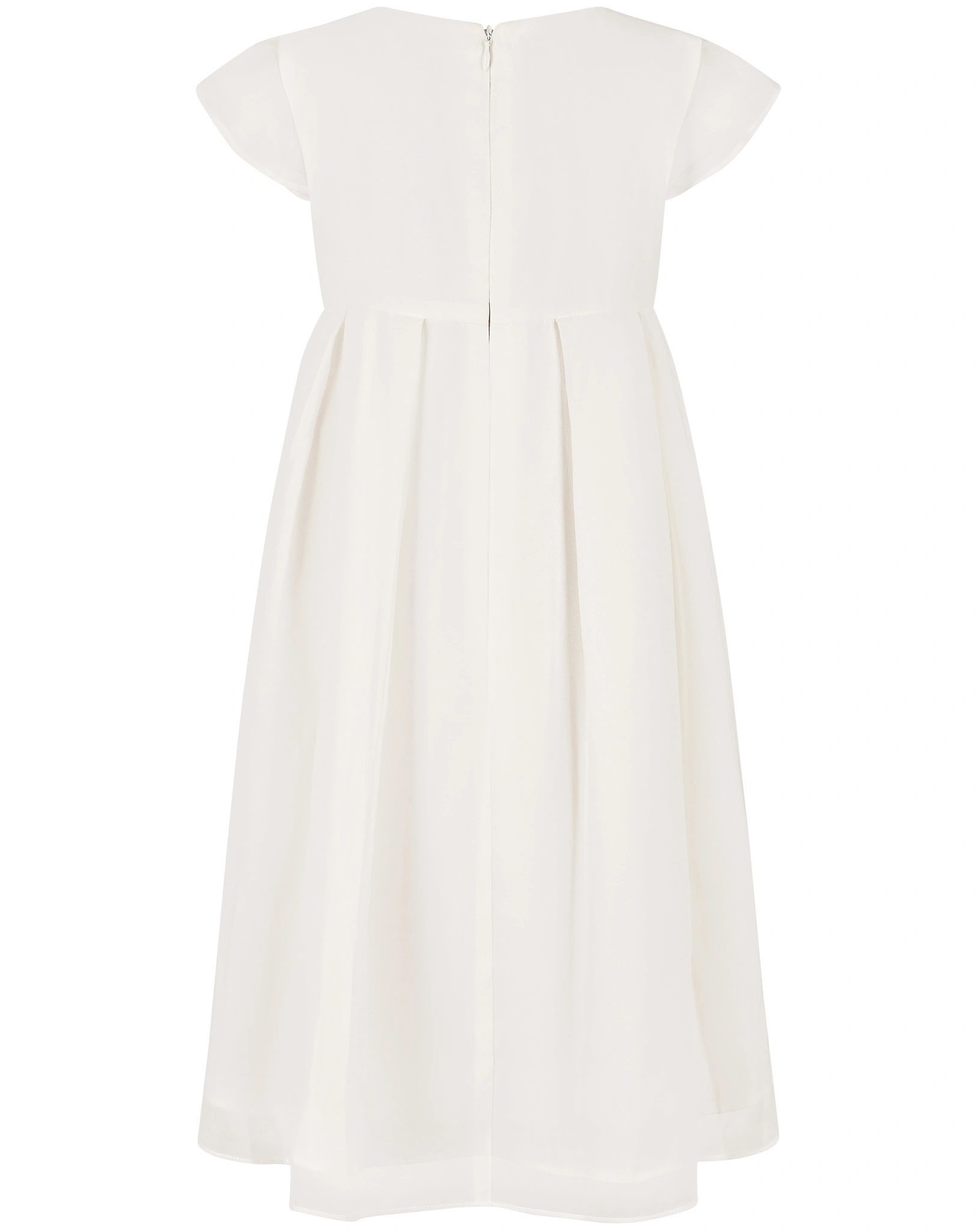 Kurzarm-Kleid BLUMENRANKEN in ecru