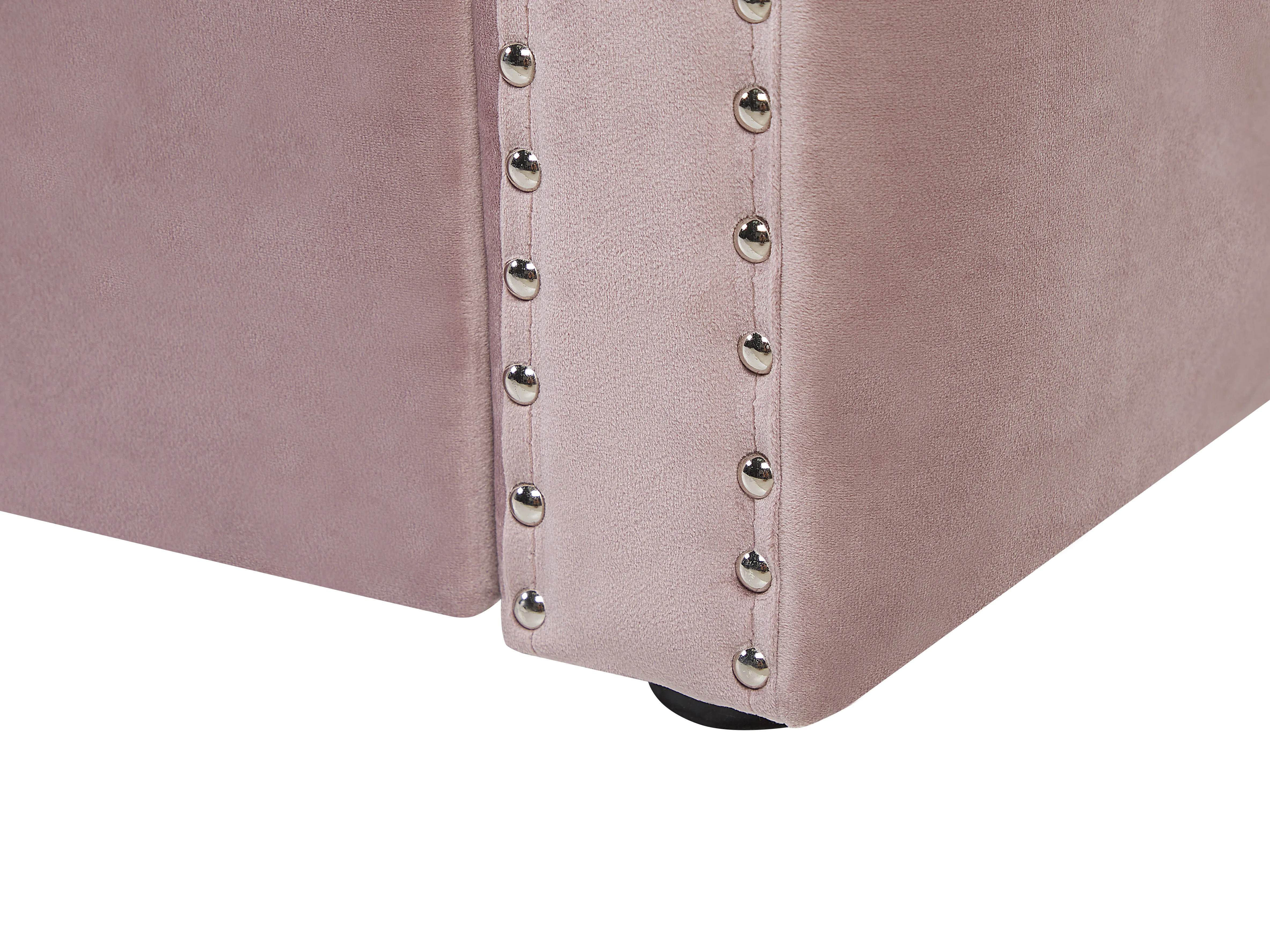 Onderschuifbed Fluweel GASSIN 90 x 200 cm Roze