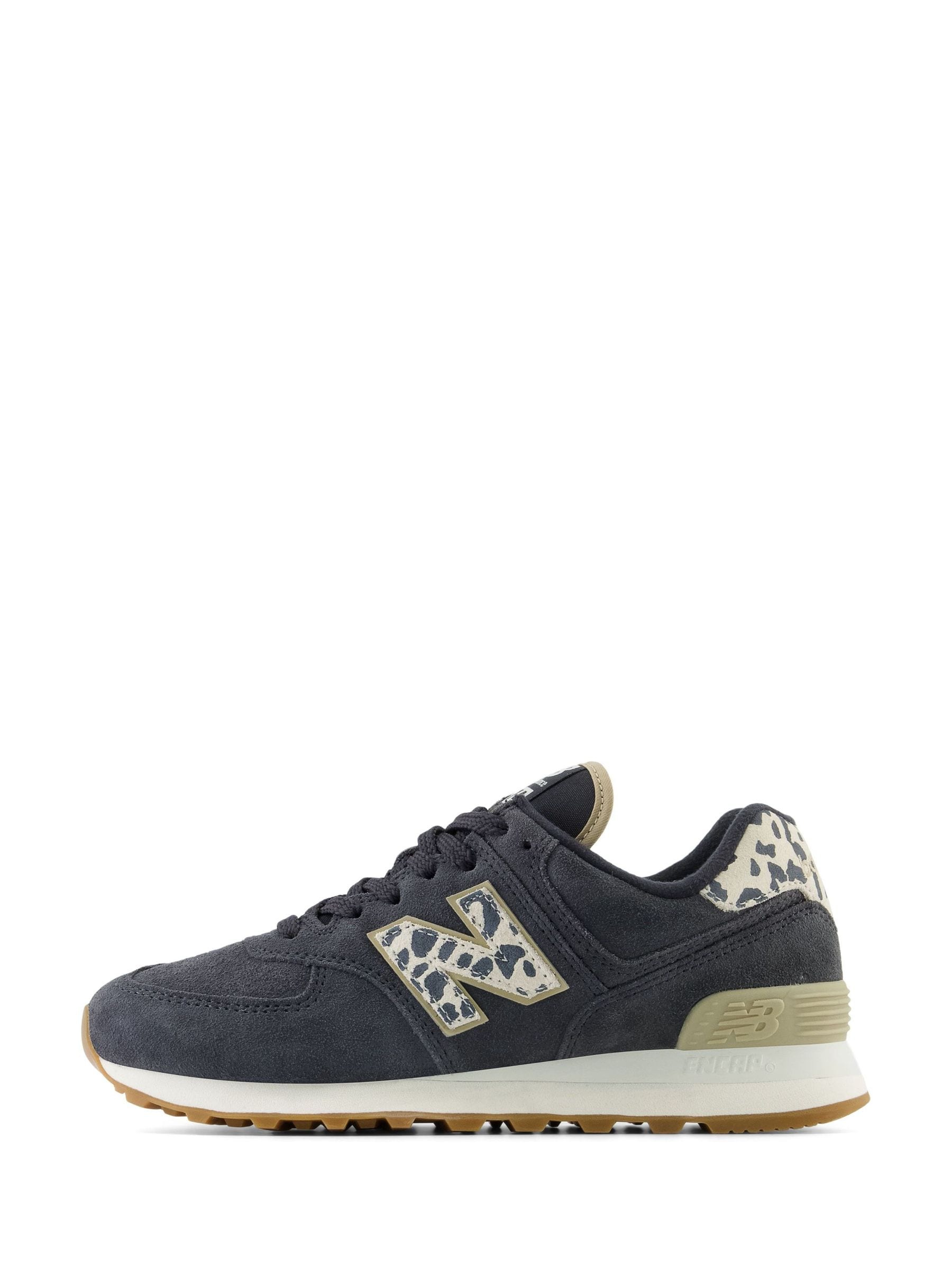 Zwart chroom - New Balance 574 damessneakers