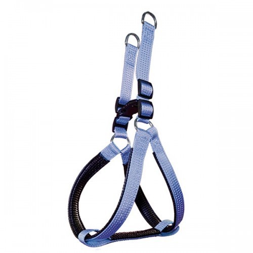 Coleira peitoral simples de nylon para cães, azul celeste
