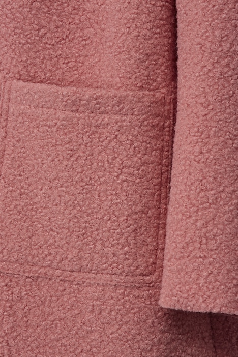 Kurzmantel, Straight Fit, Bouclé, Revers, Langarm