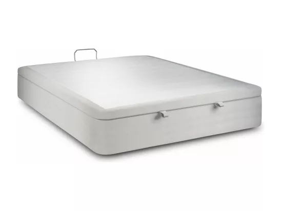 Sommier Coffre Velours Gris clair 140x200 H39cm