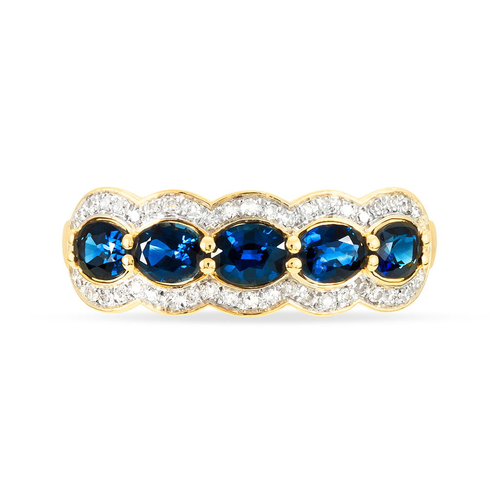 Bague Margaux Or Jaune Saphir Et Diamant