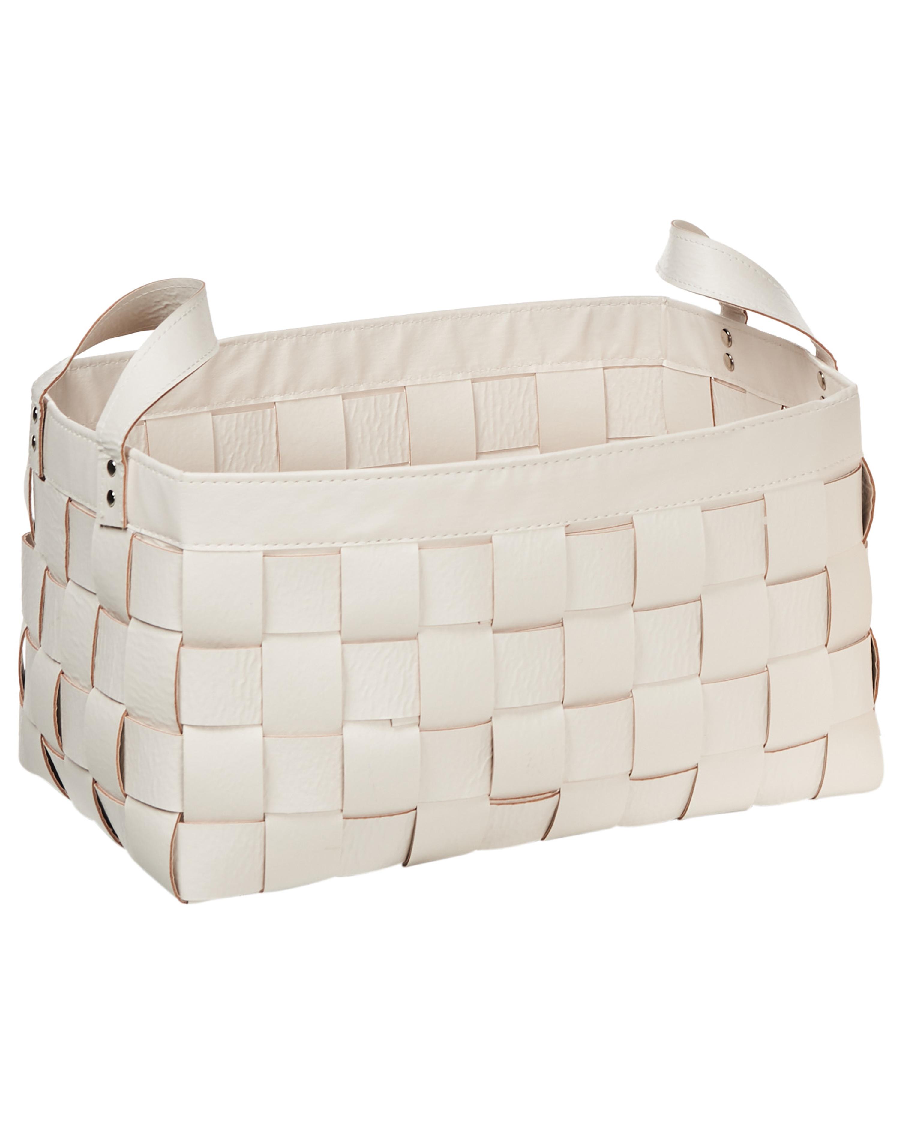 Set van 2 manden SIPPAR Kunstleer Beige