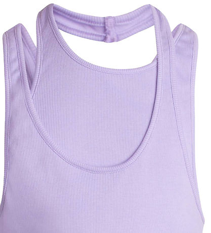 Grønt Top - Lyng Rib Top - Light Purple