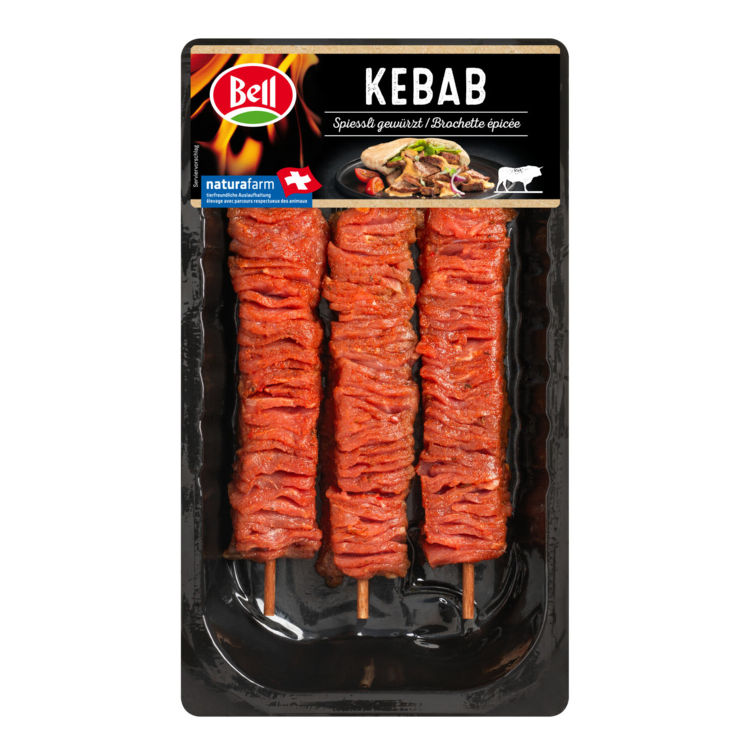 Bell Naturafarm Rindsspiessli Kebab ca. 250g