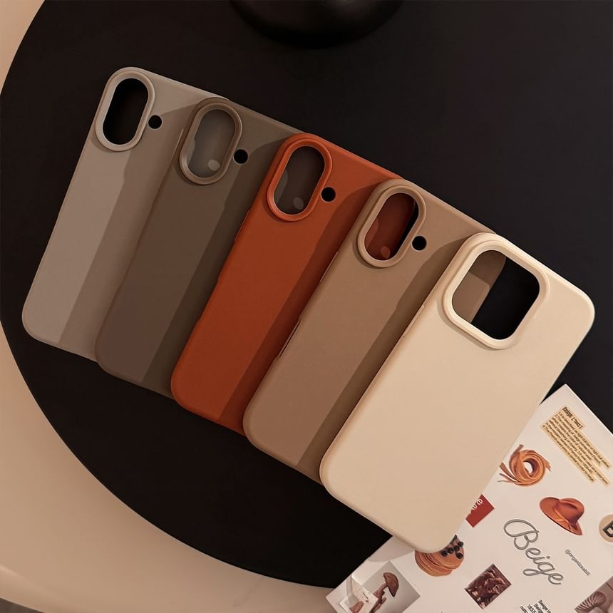 kloudkase - Effen telefoonhoesje - iPhone 16 Pro Max / 16 Pro / 16 Plus / 16 / 15 Pro Max / 15 Pro / 15 Plus / 15 / 14 Pro Max / 14 Pro / 14 Plus / 14 / 13 Pro Max / 13 Pro / 13 / 13 Mini