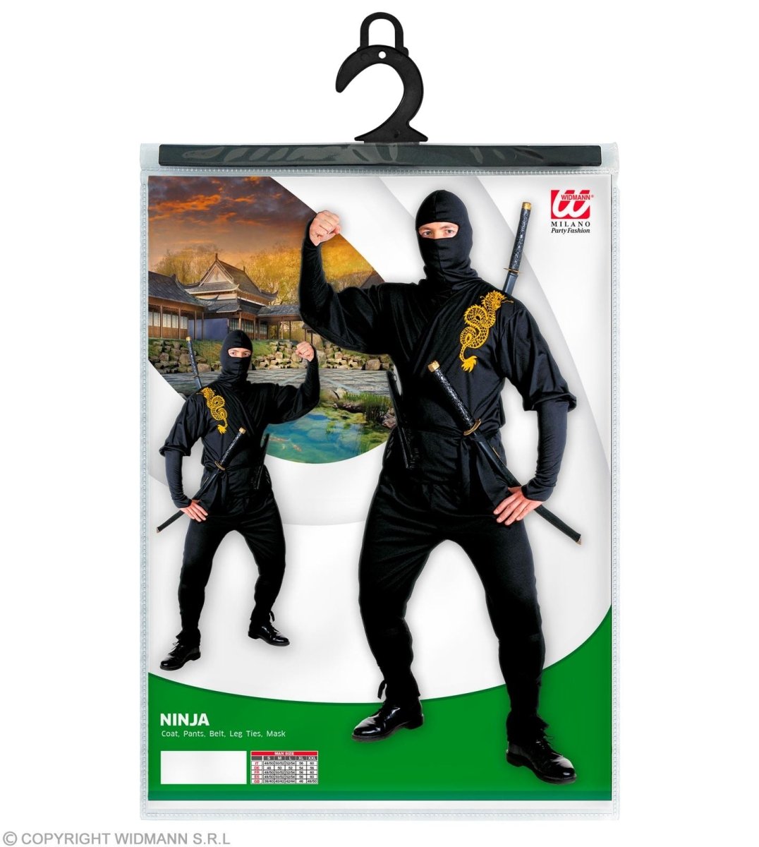 Ninja Pak Zwart Heren