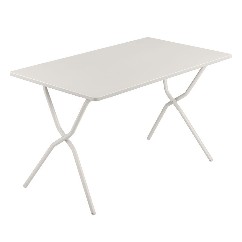 Faltbarer Gartentisch 120*70*72cm Balcony Stahl Beige Seigle