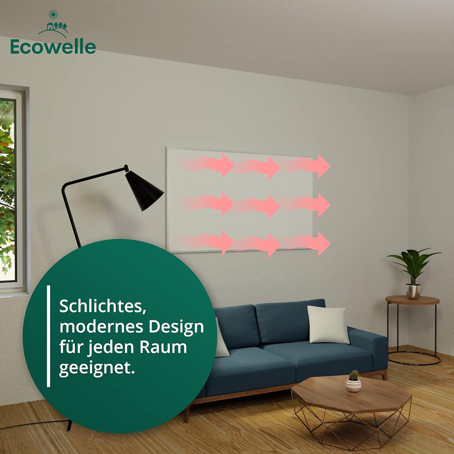 Infrarotheizung Classic Weiß 1200 Watt + 10 Jahre Garantie + Made in Germany + Doppelter Überhitzungsschutz