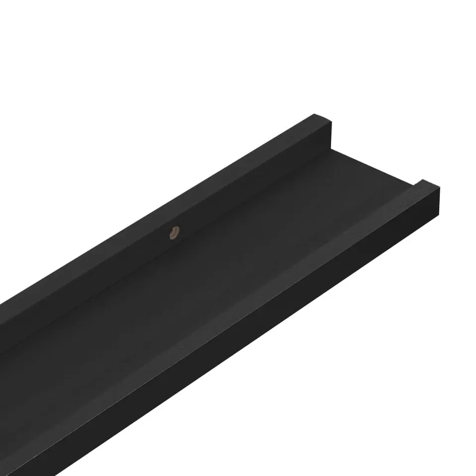 vidaXL - Wandschap - Zwart - MDF - 80 x 9 x 3 cm - 2 stuks