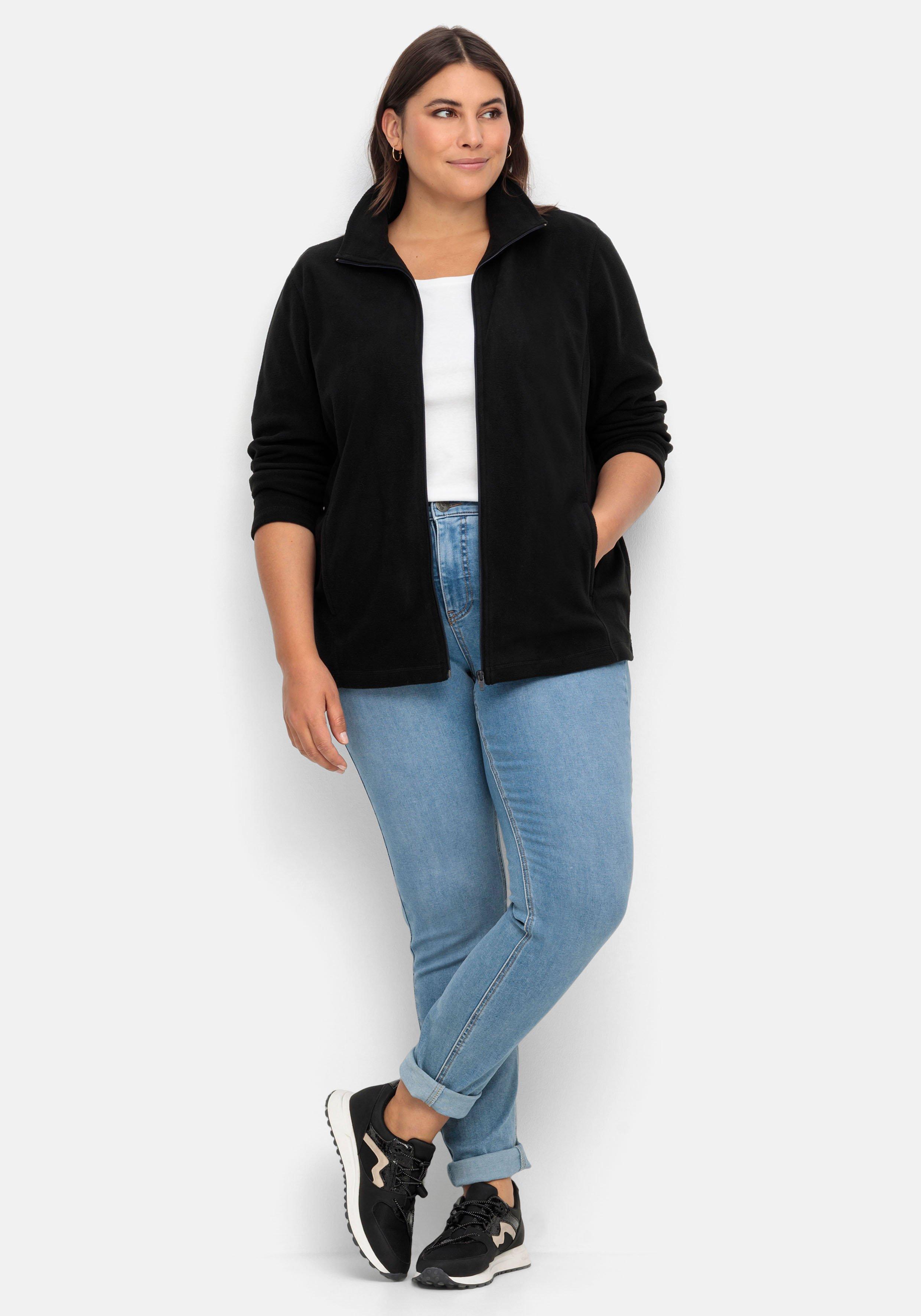 Kuschelige Fleecejacke mit Reißverschluss