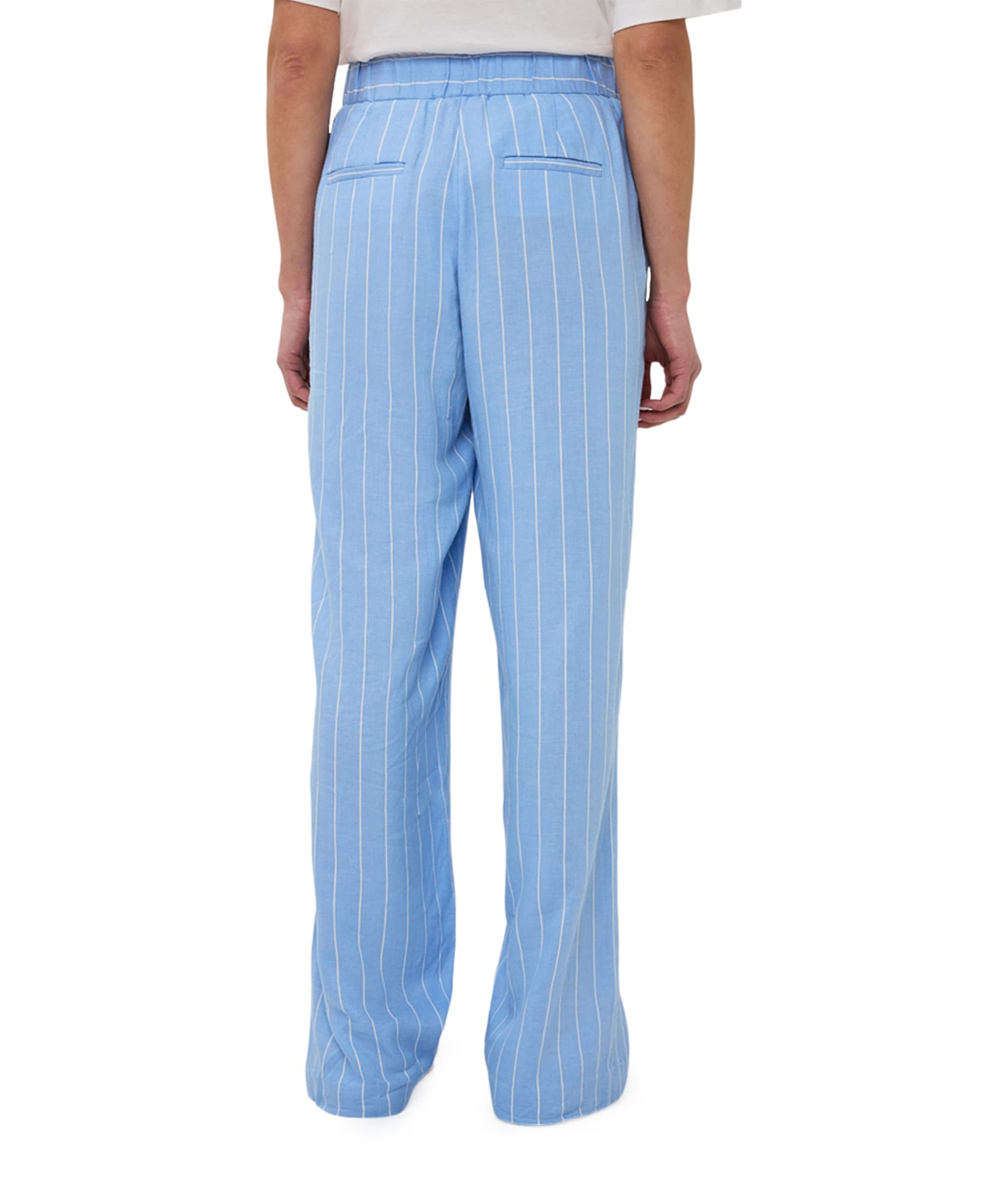 EsQualo Trousers linen dames broek blauw