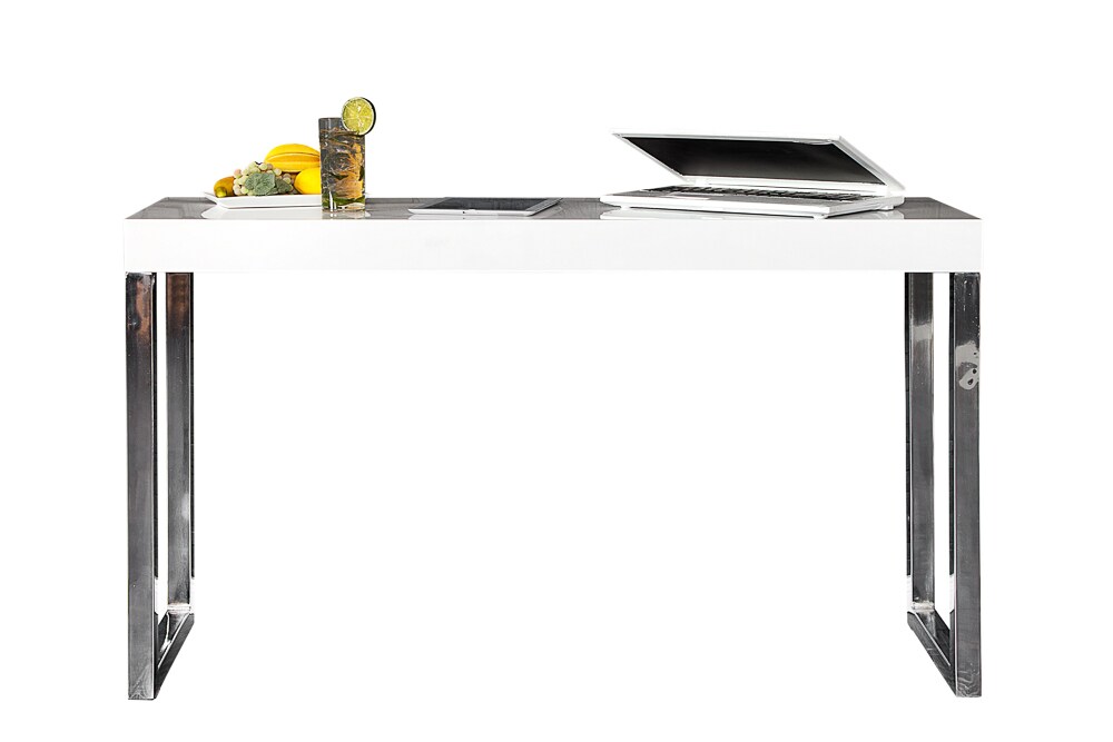 riess-ambiente Konsole WHITE DESK - 120cm weiß Hochglanz Bürotisch