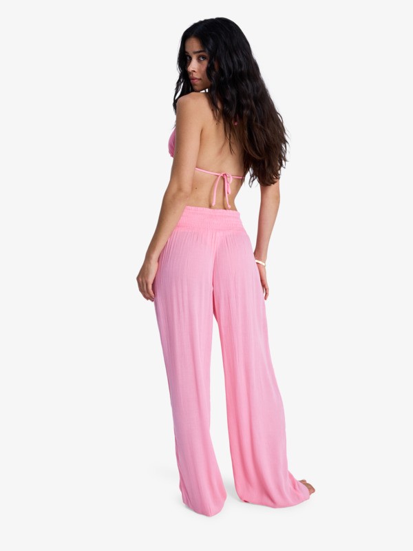 Along The Sunset Pantalon léger Rose Femme