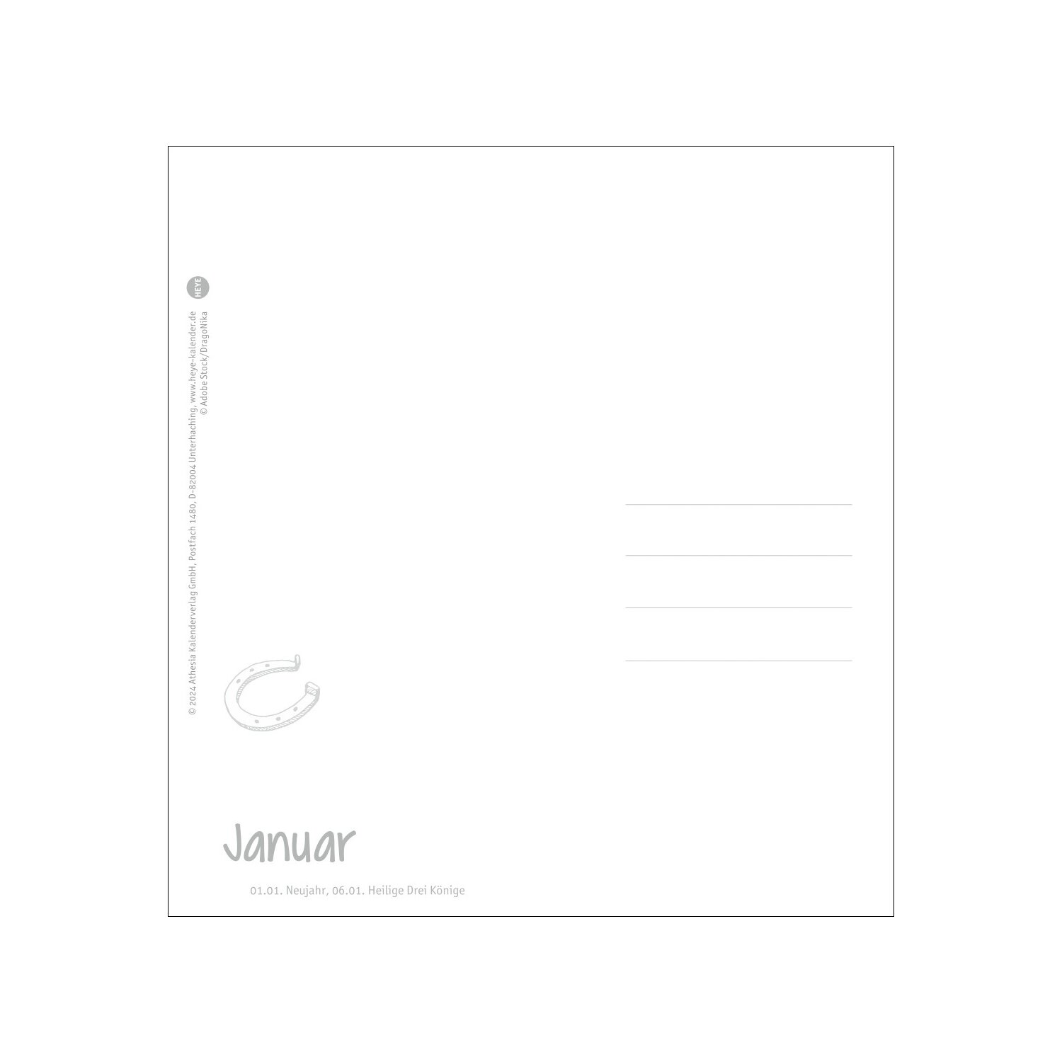 Postkartenkalender Esel 2025