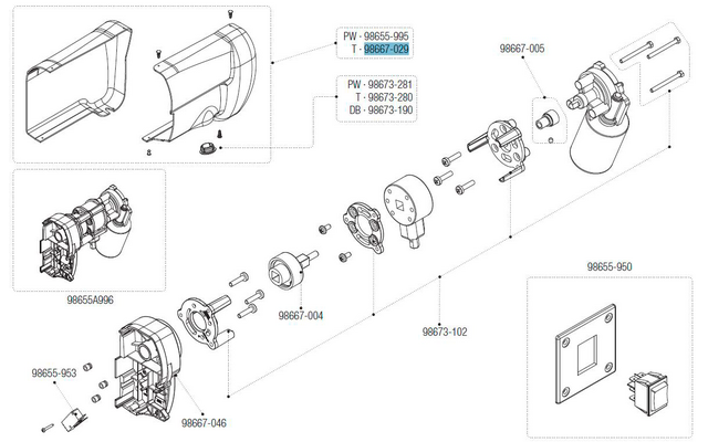 Fiamma Abdeckung vorne und hinten für Motor Kit F45L - Farbe Titanium Fiamma Ersatzteilnummer 98667-029