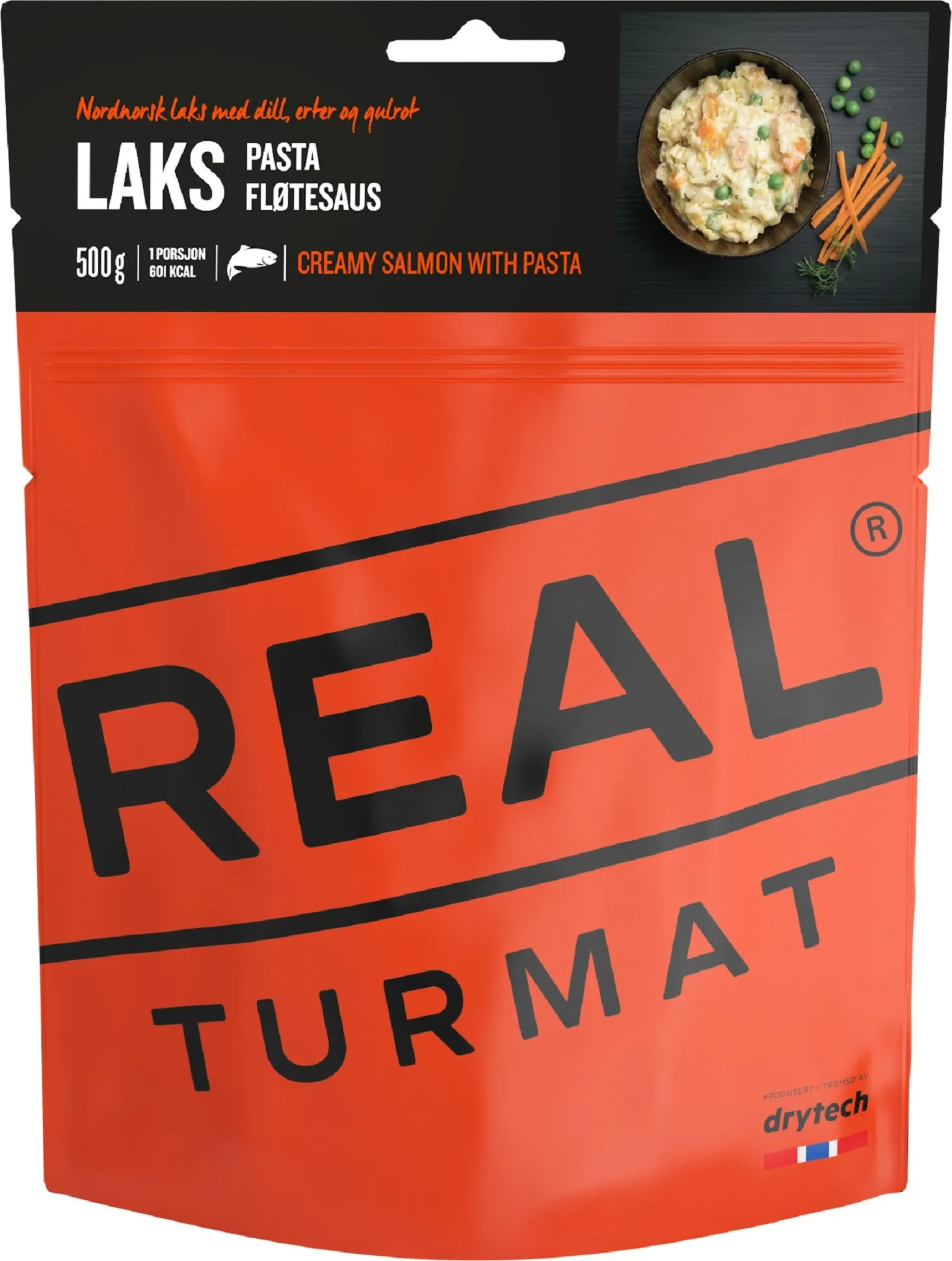 Real Turmat Laks Med Pasta Og Fløtesaus 500g