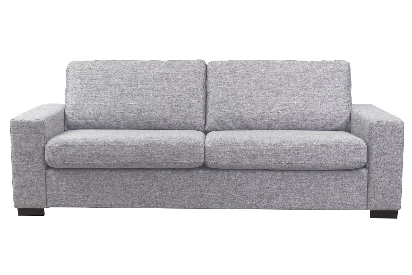 Max sofa 3-seter med duoputer i tekstil Rocco 281 mørk grå med sorte ben