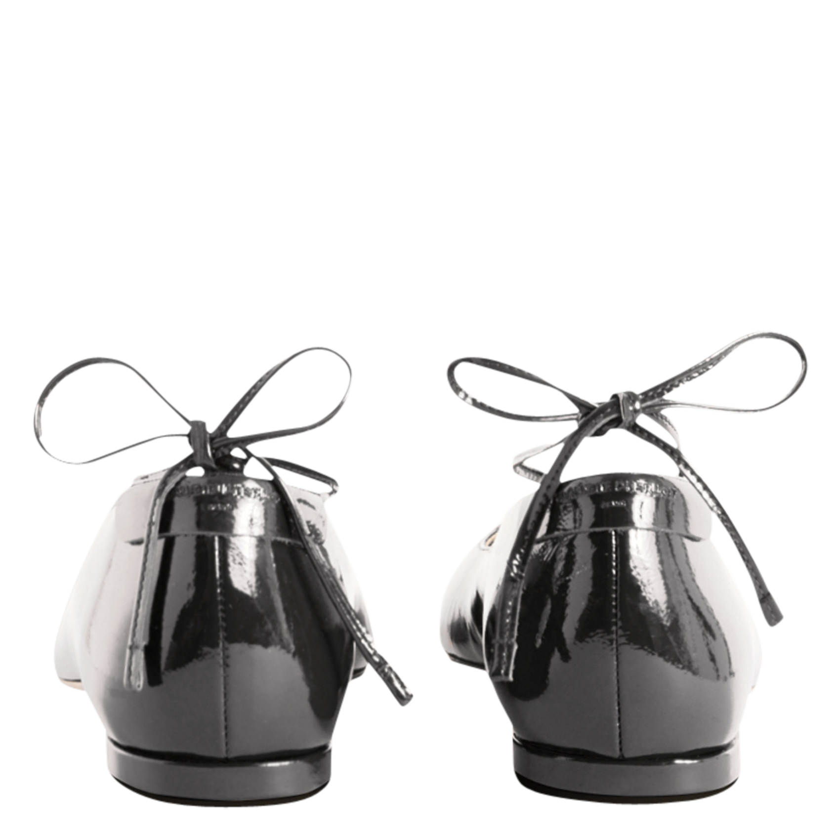 Ballerines en cuir vernis | Noir