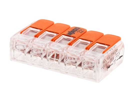 WAGO - Domino Lot de 5 mini bornes de connexion rapide à levier s221 pour...