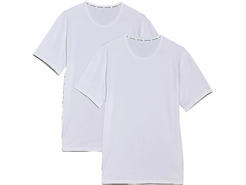 Calvin Klein Wäsche T-Shirt 2P S/S Crew Neck Weiss, L Shirt
