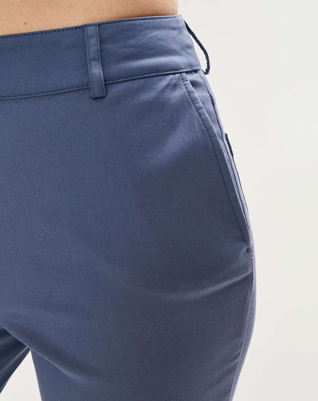Devernois Pantalon Palio en Toile de coton mélangé bleu outremer