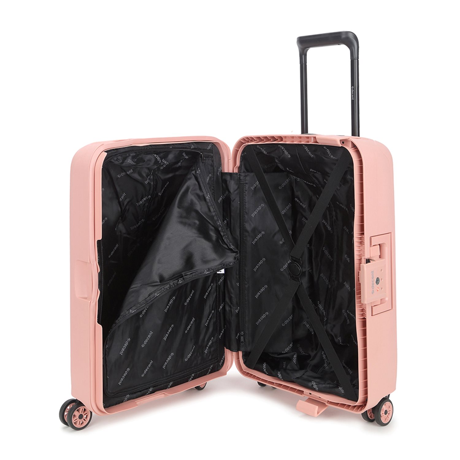 Decent Axiss-Fix 4 Wiel Cabin Trolley 55 licht roze