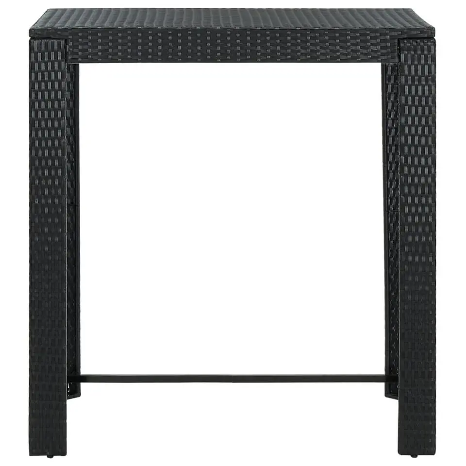 vidaXL - Tuinset - Zwart - Poly rattan