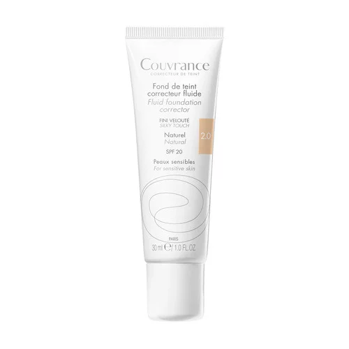 Couvrance -  Fond de Teint Correcteur Unifiant  fluide Naturel N°2.0 - peaux claires - 30ml