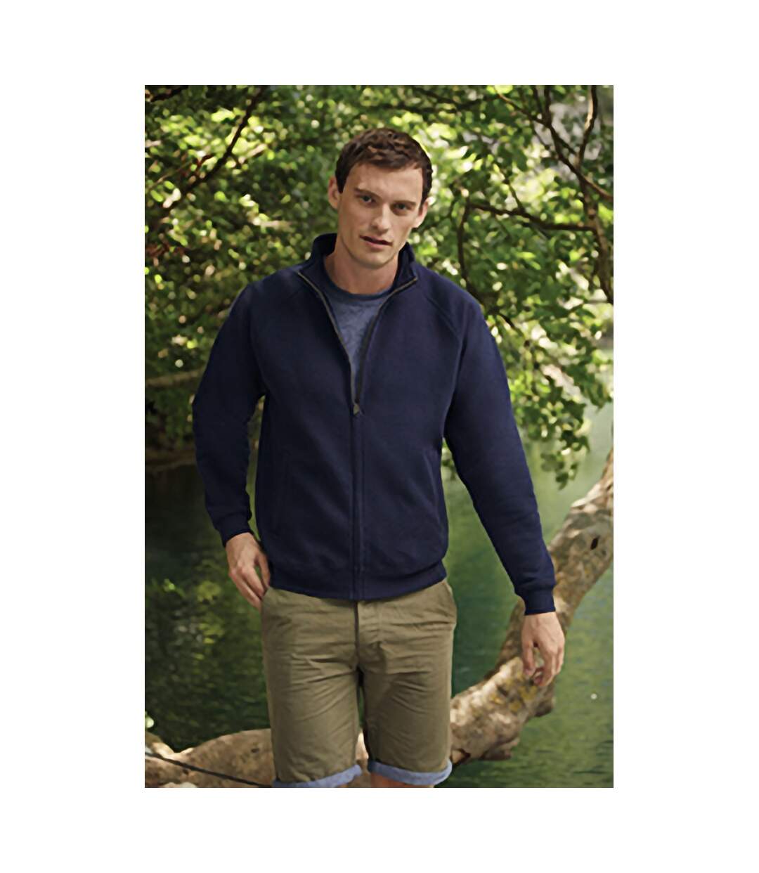Fruit Of The Loom - Sweatshirt à fermeture zippée - Homme (Bleu marine foncé) - UTBC370