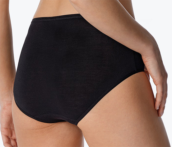 2 SCHIESSER Midislips mit Modal, schwarz, Streifen