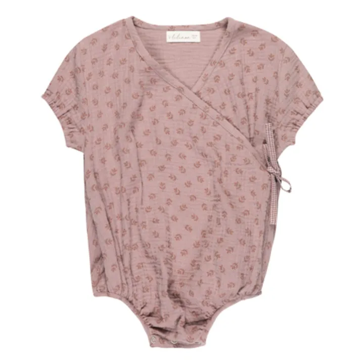 Lilinoa Barboteuse Jules Cache-Cœur Fleurie | Violet
